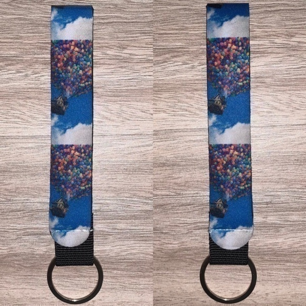 Disney Up the movie balloons wristlet car key lanyard new